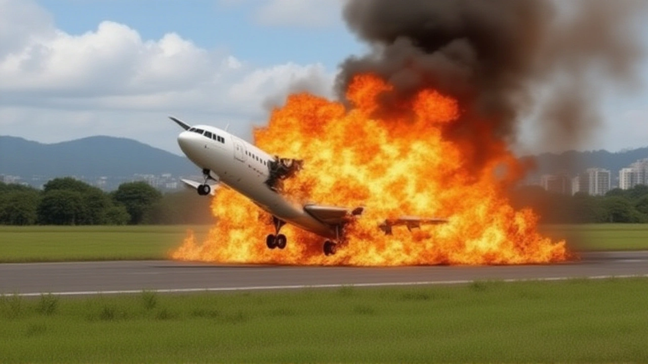 Avião Piper explode ao decolar no Aeroporto de Paramillo (Venezuela)
